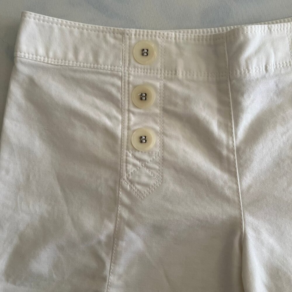 The Limited Cotton Mid Rise White Midi Hot Shorts - Picture 3 of 8